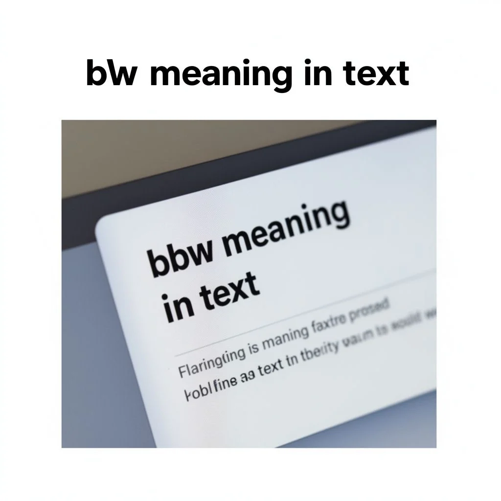 Bbw Meaning In Text: What Does BBW Mean in Text? A… illustration
