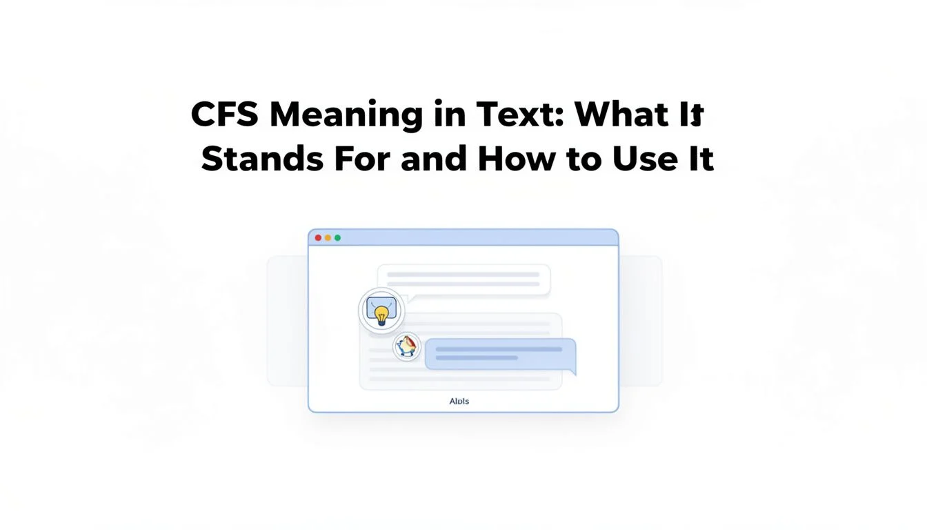 CFS Meaning in Text: What It Stands For and How to Use It