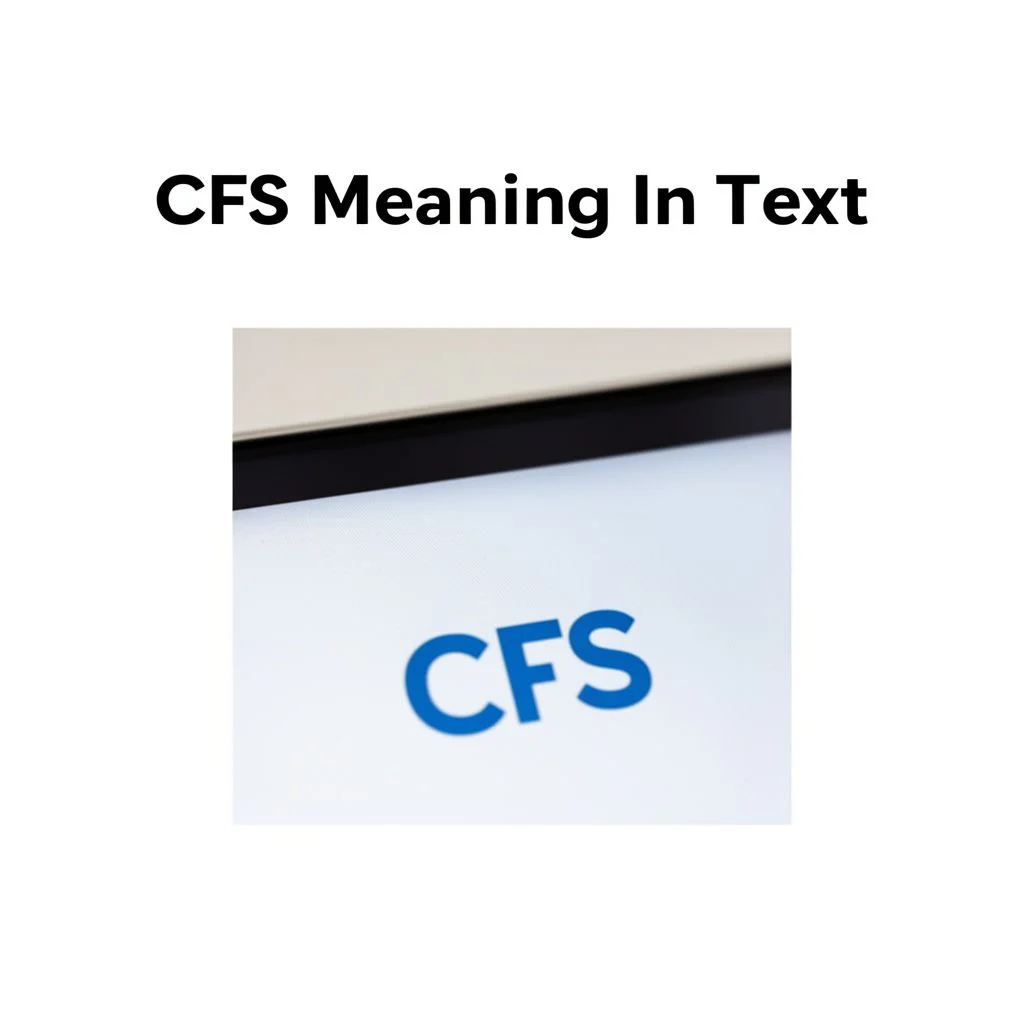 cfs meaning in text illustration