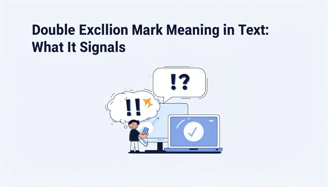 Double Exclamation Mark Meaning in Text: What It Signals