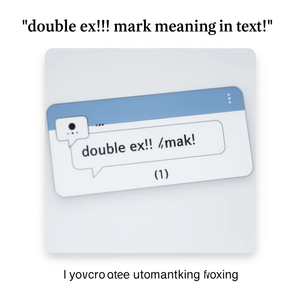 double exclamation mark meaning in text illustration