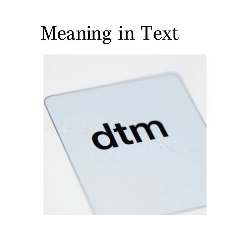 dtm meaning in text illustration