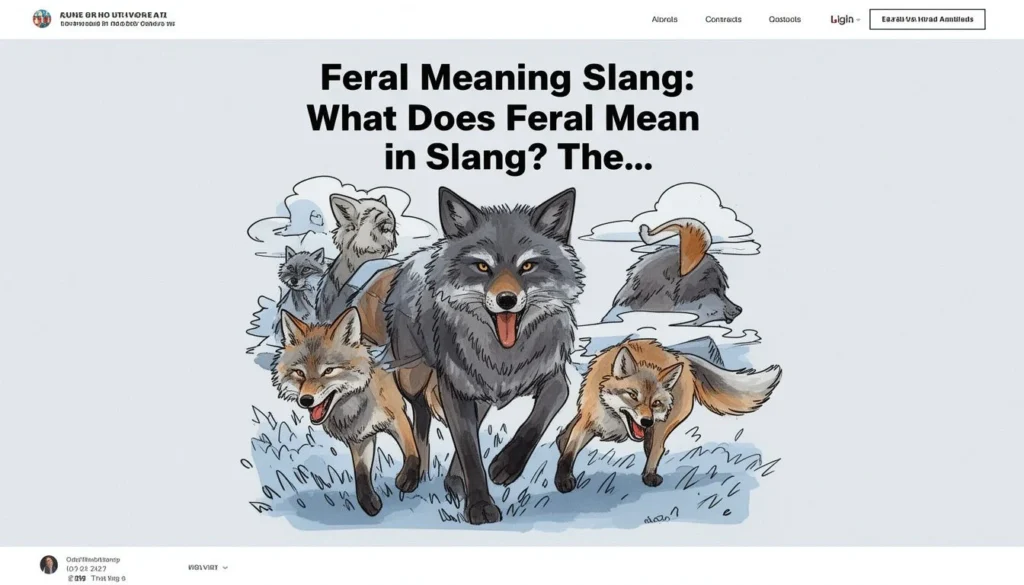 feral meaning slang — Feral Meaning Slang: What Does Feral Mean in Slang? The…