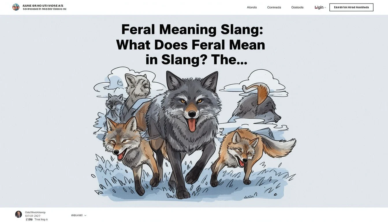 Feral Meaning Slang: What Does Feral Mean in Slang? The…