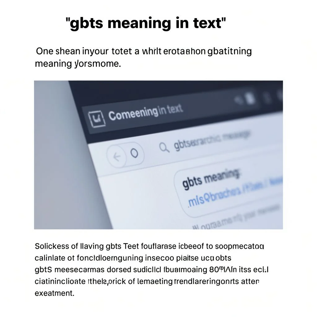 gbts meaning in text illustration
