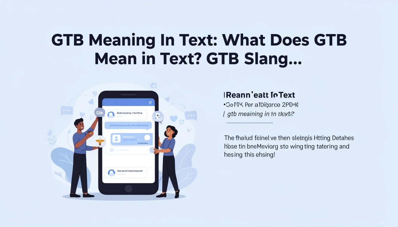 Gtb Meaning In Text: What Does GTB Mean in Text? GTB Slang…