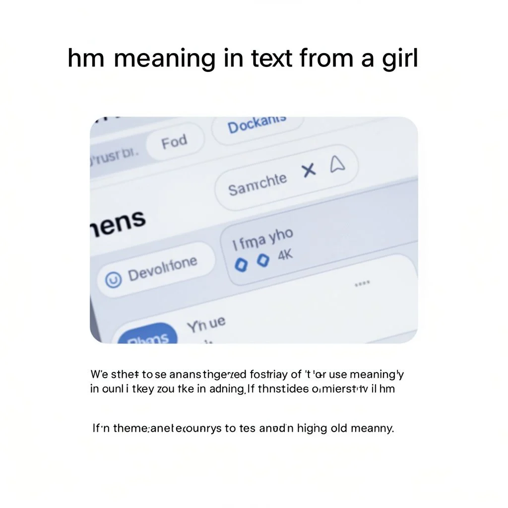 hm meaning in text from a girl illustration