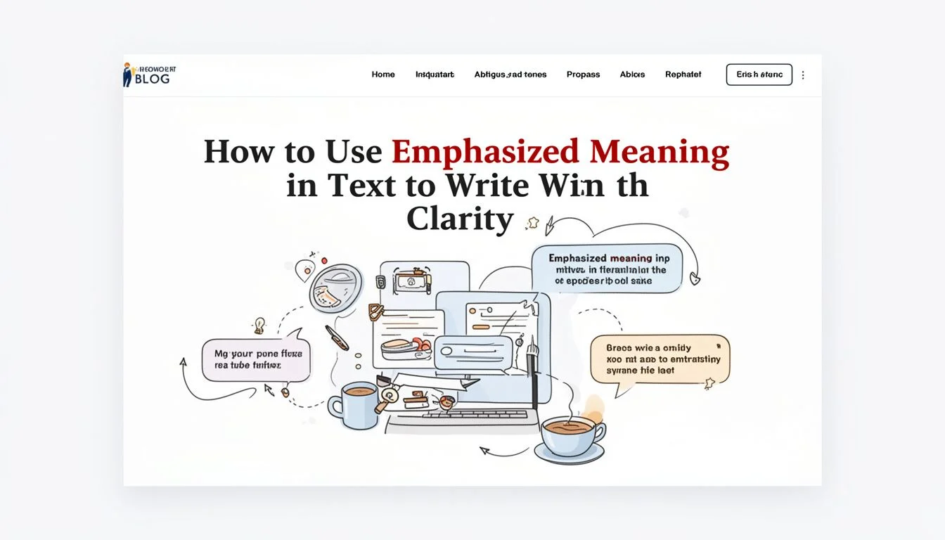 How to Use Emphasized Meaning in Text to Write With Clarity