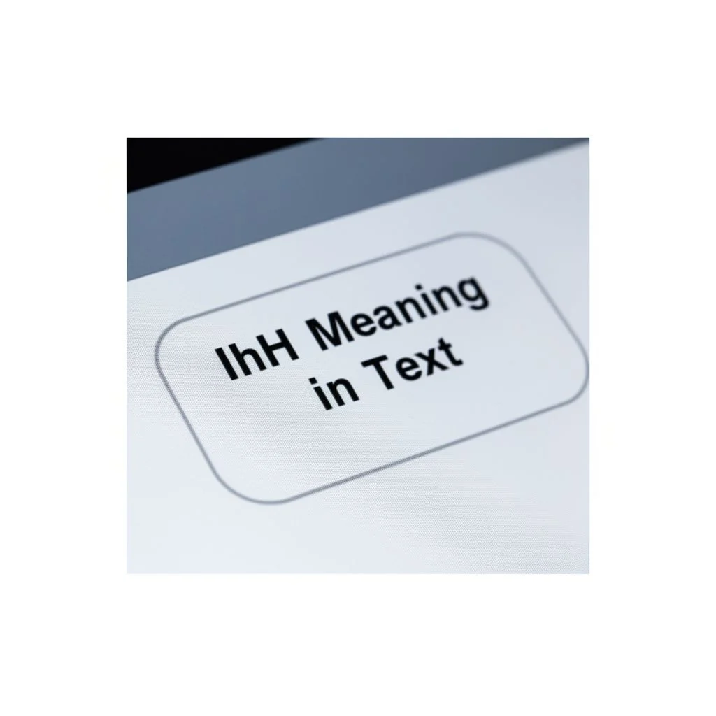 ihh meaning in text illustration
