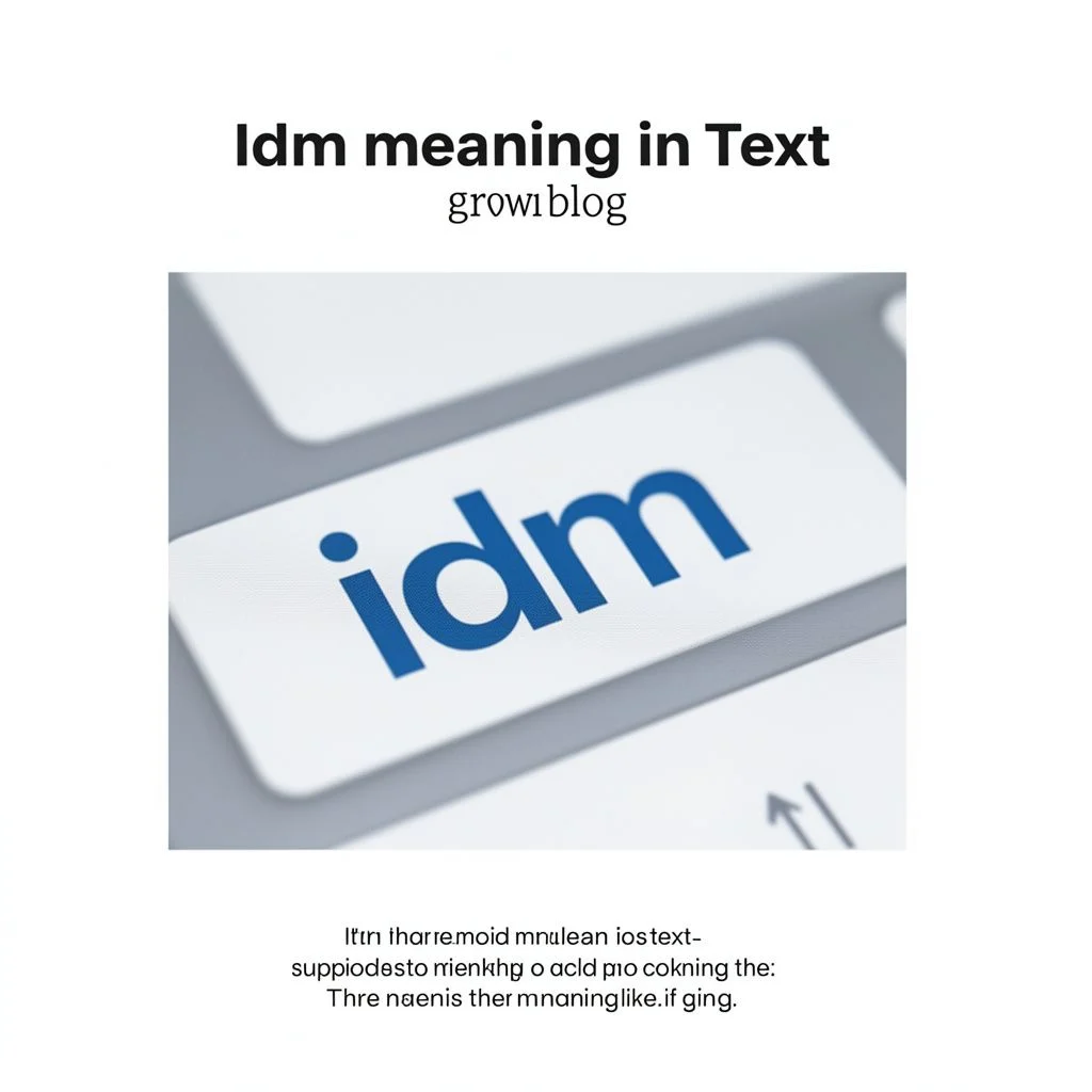 idm meaning in text illustration