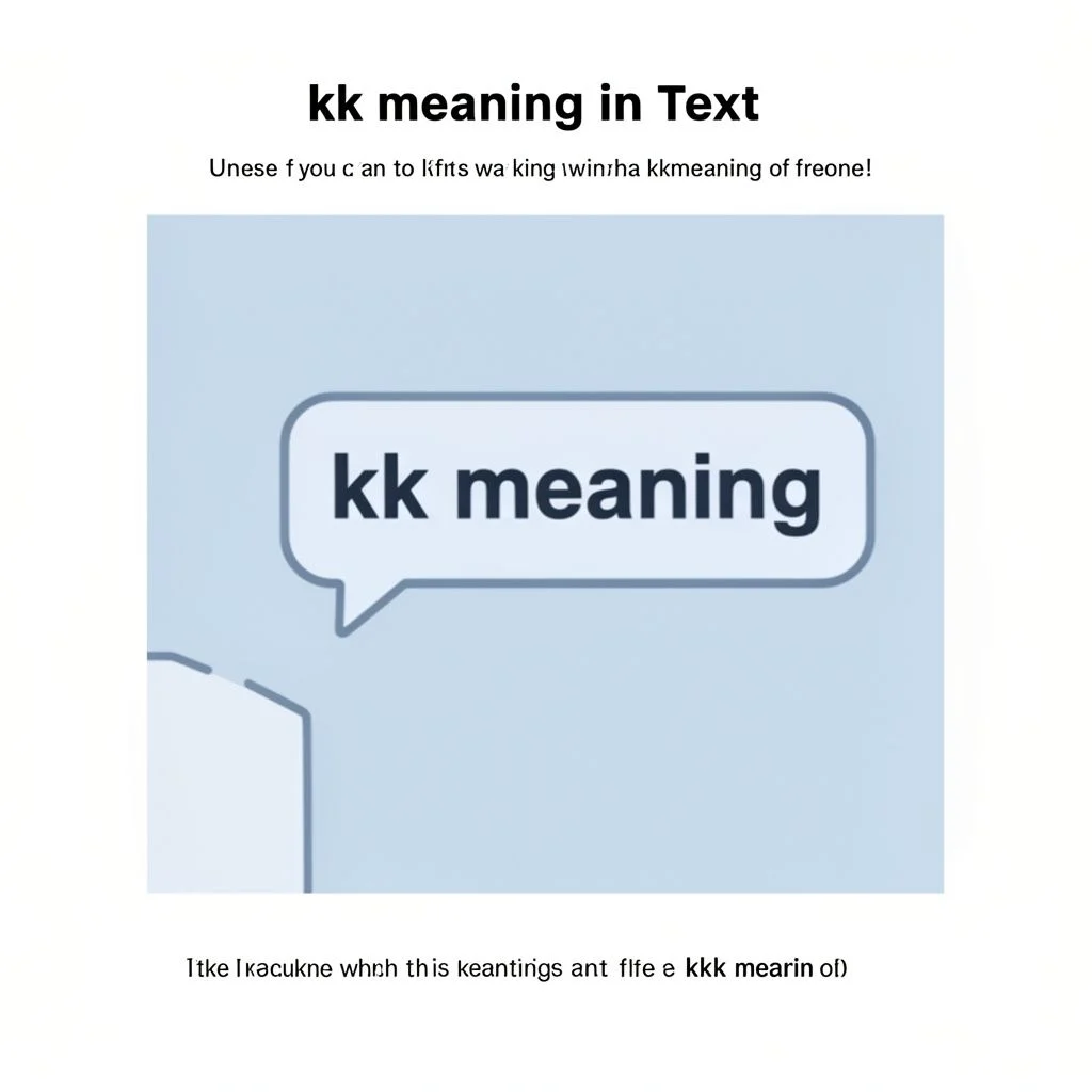 kk meaning in text illustration