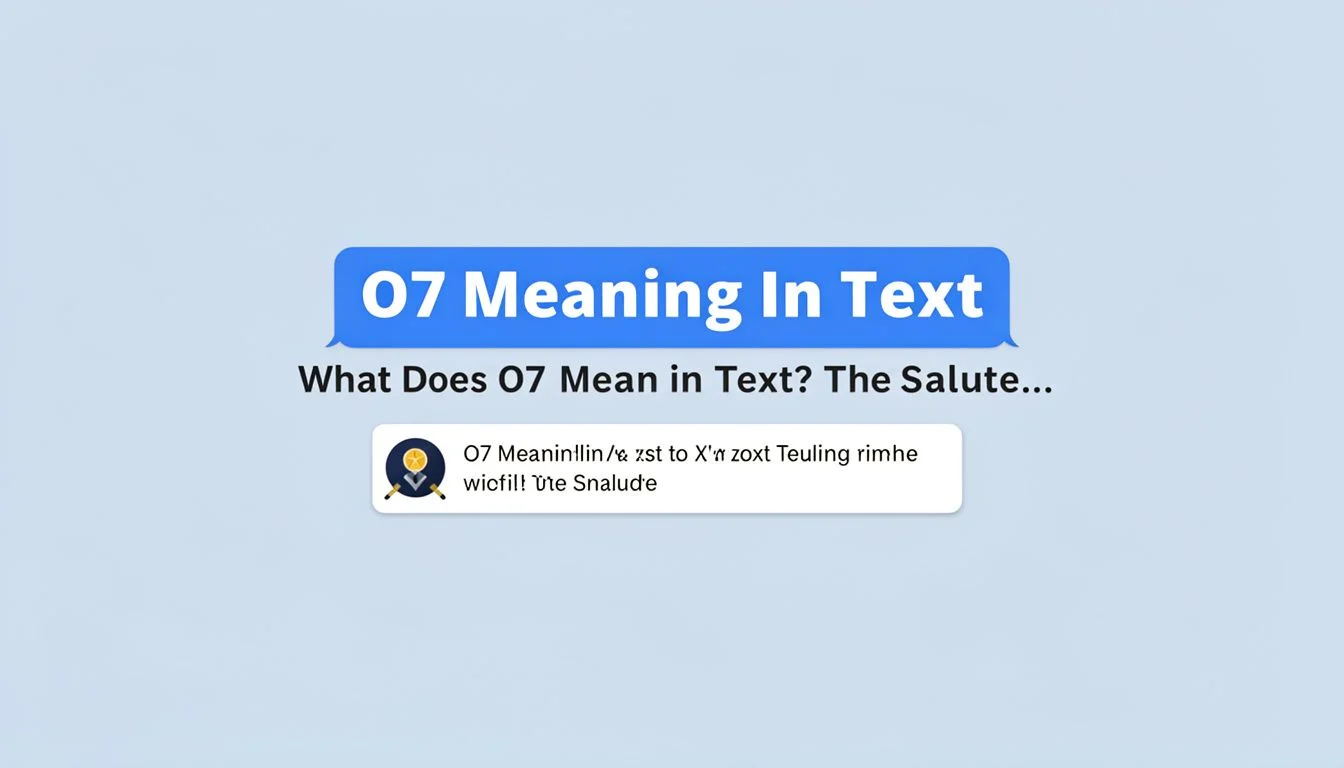 O7 Meaning In Text: What Does O7 Mean in Text? The Salute…