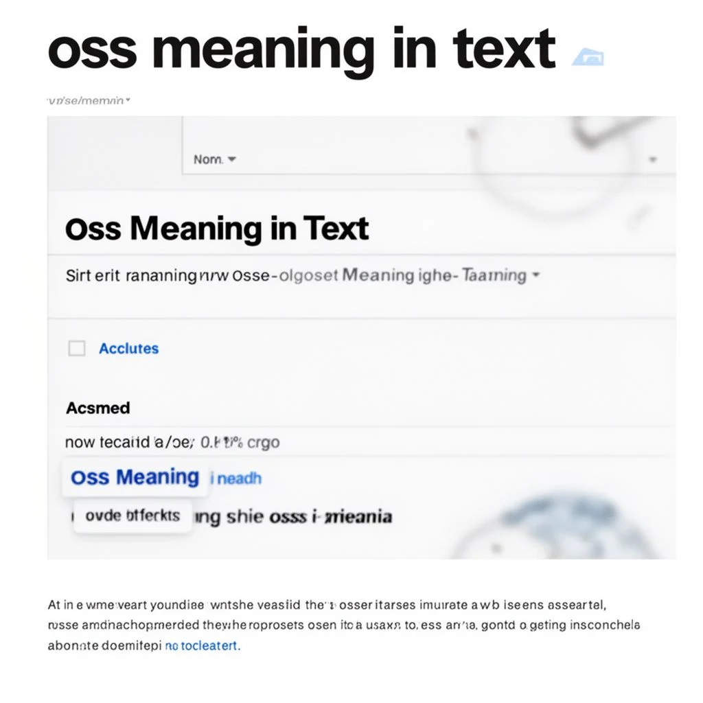 oss meaning in text illustration