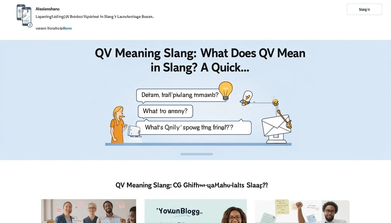 Qv Meaning Slang: What Does QV Mean in Slang? A Quick…