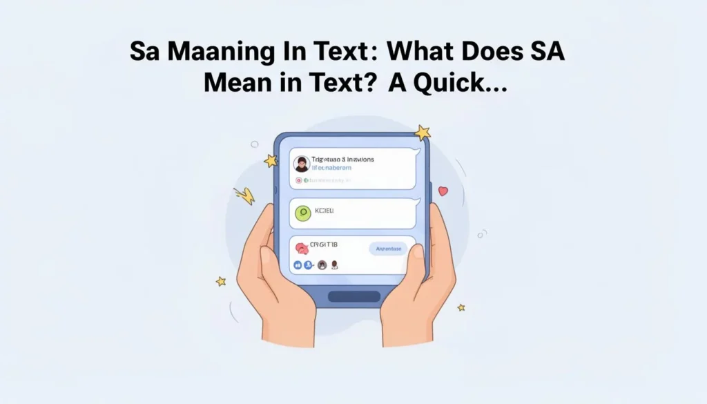 sa meaning in text — Sa Meaning In Text: What Does SA Mean in Text? A Quick…
