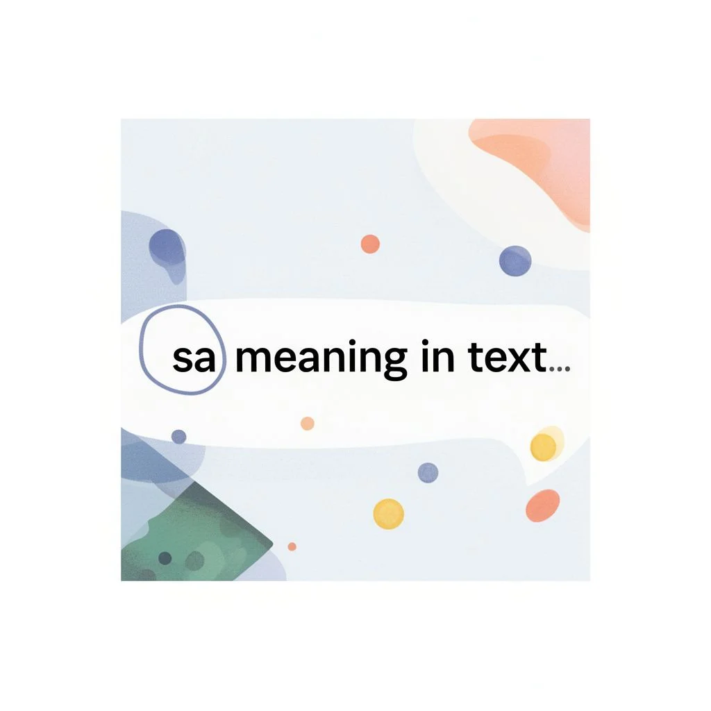sa meaning in text illustration