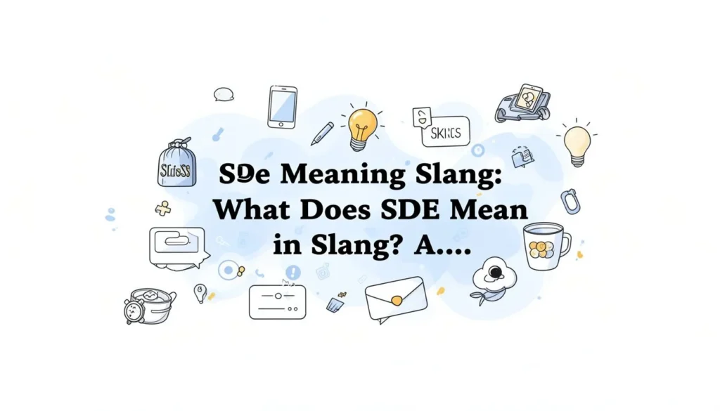 sde meaning slang — Sde Meaning Slang: What Does SDE Mean in Slang? A…