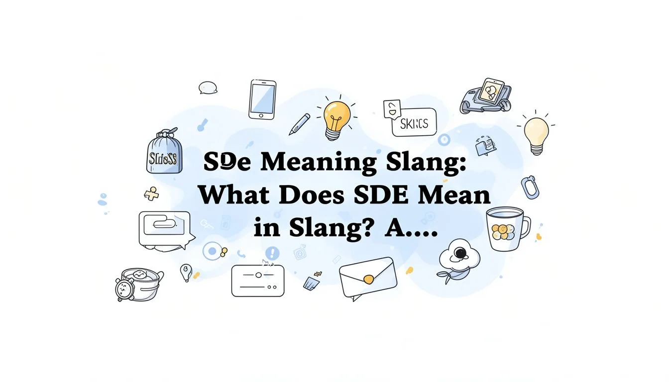 Sde Meaning Slang: What Does SDE Mean in Slang? A…