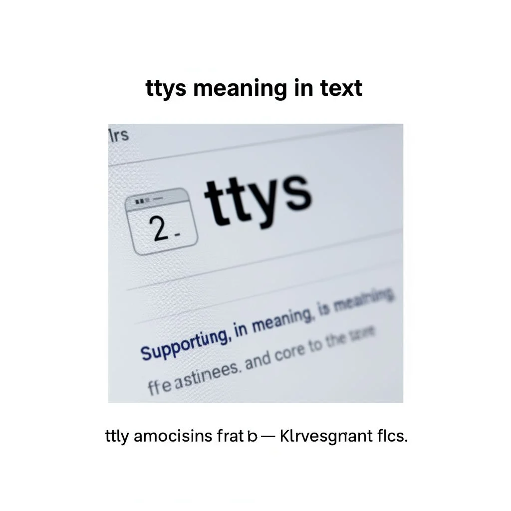 ttys meaning in text illustration