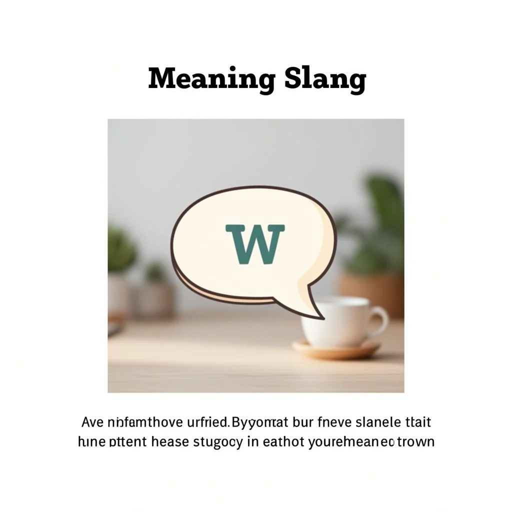 w meaning slang illustration