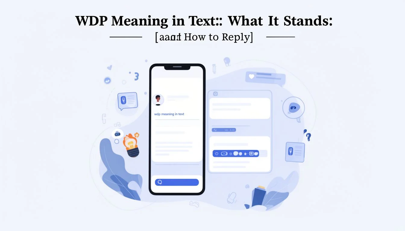 WDP Meaning in Text: What It Stands For and How to Reply
