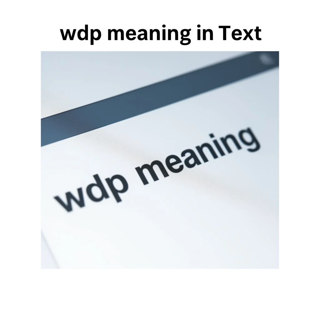 wdp meaning in text illustration