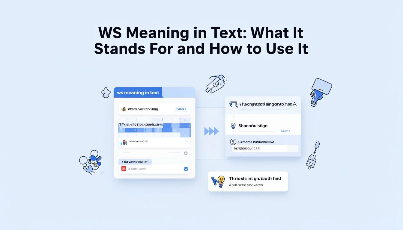 WS Meaning in Text: What It Stands For and How to Use It