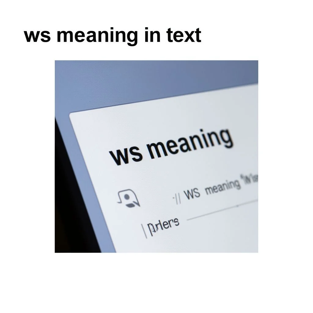 ws meaning in text illustration