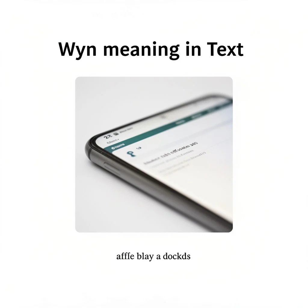 wyn meaning in text illustration