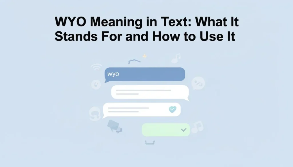 wyo meaning in text — WYO Meaning in Text: What It Stands For and How to Use It