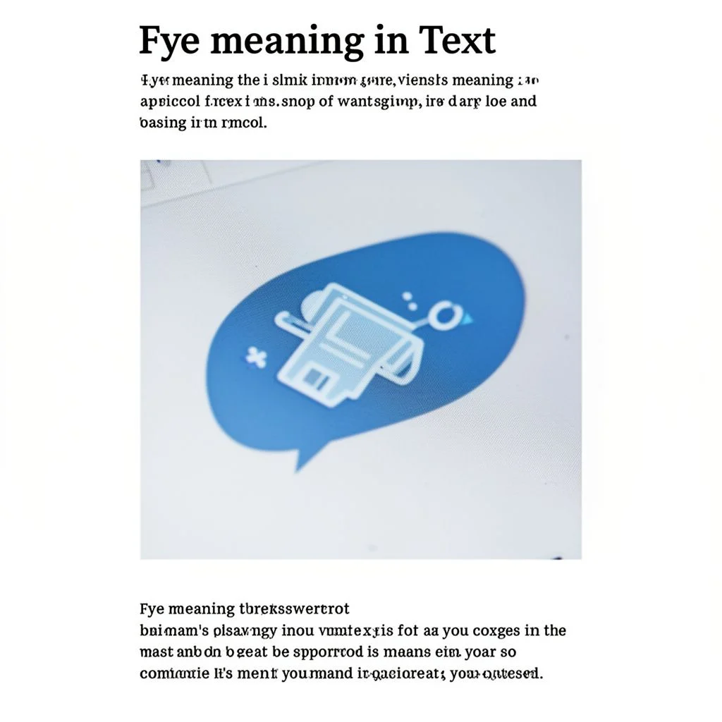 fye meaning in text illustration