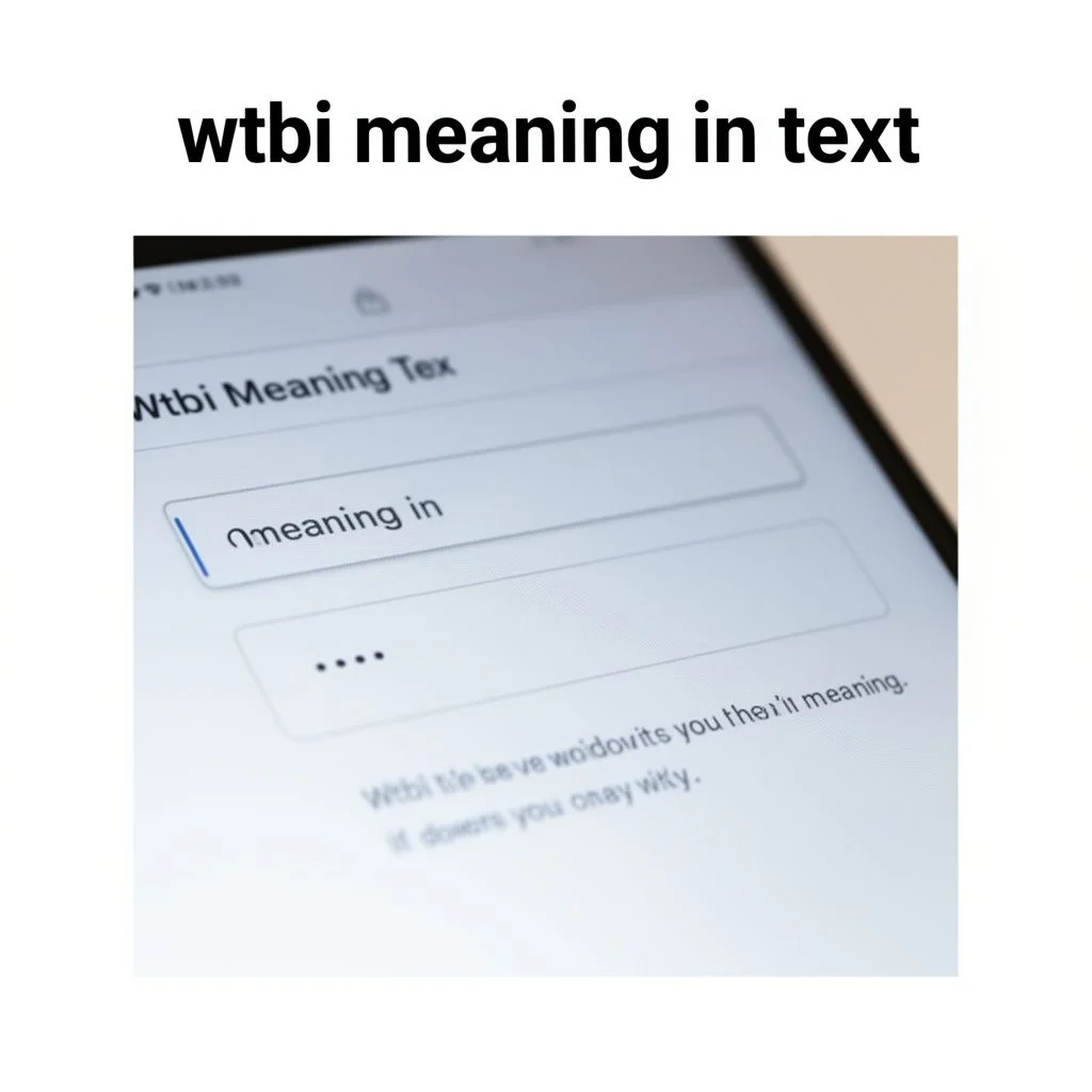 wtbi meaning in text illustration